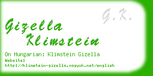 gizella klimstein business card